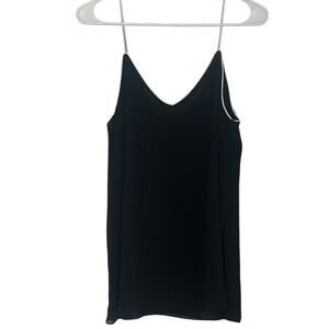 Blaque Label Black V-Neck Cami Tank Top Women’s Large Adjustable Straps NWT
